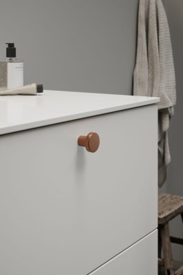 Pomo para muebles de cobre cepillado Dot 30