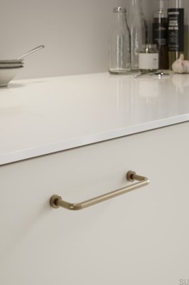 Tirador para mueble rectangular Lounge 160, latón sin barnizar