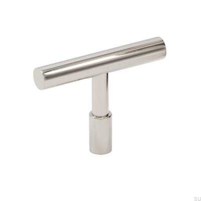 Pomo para mueble T-Bar Spira, níquel pulido
