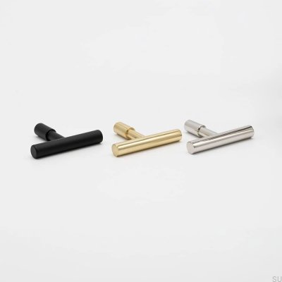 Pomo para mueble T-Bar Spira, níquel pulido