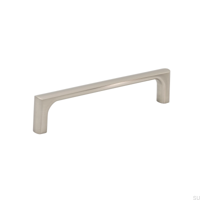 Tirador para mueble rectangular Ethel 160 plata cepillada