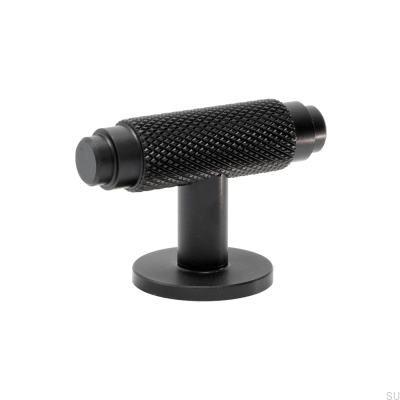 Pomo para mueble T-Bar Riff, negro mate