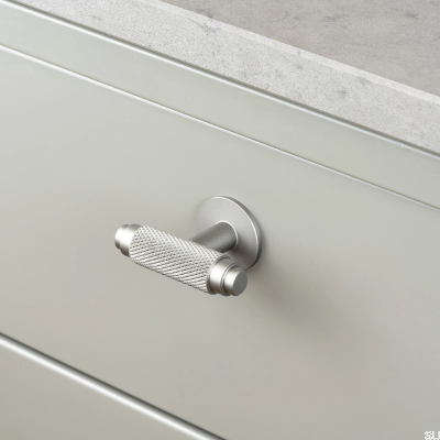 Pomo para mueble T-Bar Riff Plata Mate