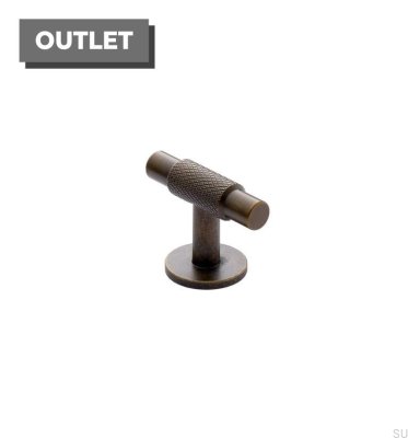 Pomo para mueble T-Bar Manor T Oro envejecido