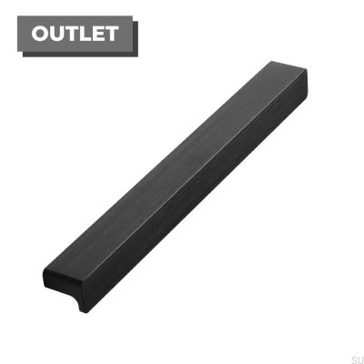Tirador para mueble rectangular Elan 160 Negro cepillado
