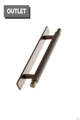 Tirador para mueble alargado con arandela Manor 128 Oro viejo