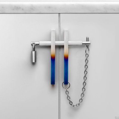 Tirador para mueble Precious Bar con cerradura Steel Palon