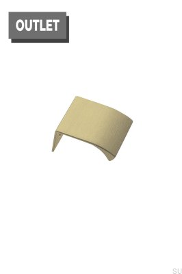 Edge Straight 40 Tirador para mueble de aluminio con borde dorado cepillado