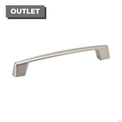 Tirador para mueble alargado Car 160, plata cepillada