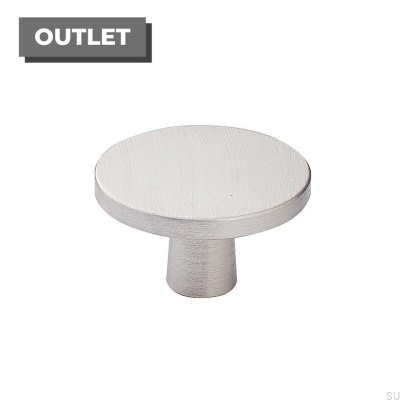 Tirador para mueble Plato Plata Cepillado