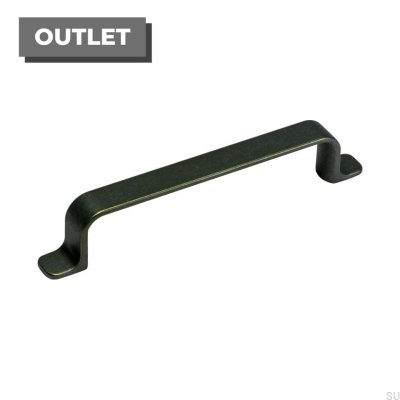 Tirador para mueble rectangular Rio 128 Bronce envejecido