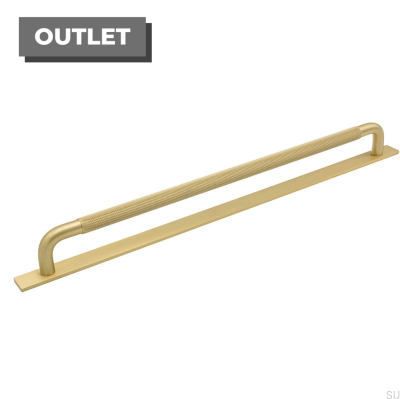 Tirador para mueble alargado con arandela Helix 320 Dorado