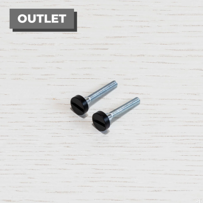 Tornillos interruptor de electricidad Negro (2 piezas)