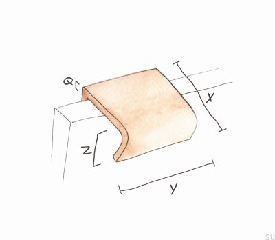 Tirador para mueble borde oro cepillado Poppi 40