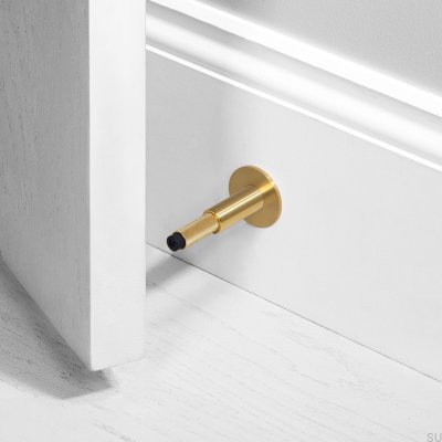 Tope de puerta de pared de latón en forma de cruz