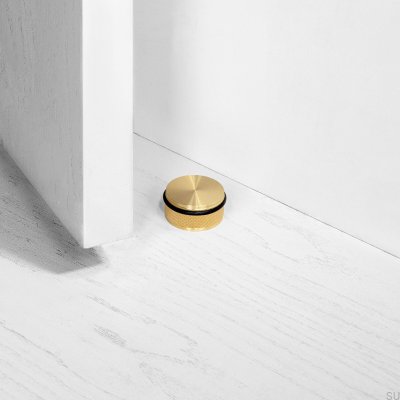 Tope de puerta de piso de latón cruzado