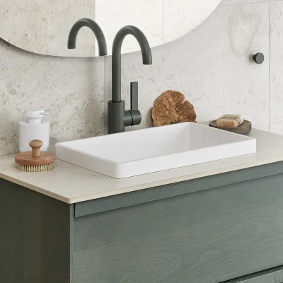 ARM078 grifo de lavabo Latón verde ceniza