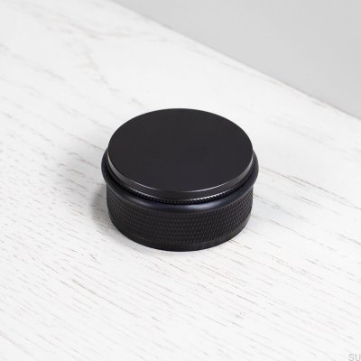 Tope de puerta de piso negro de acero cruzado