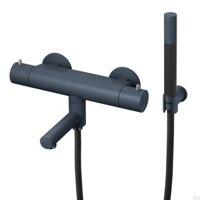  Grifo termostático para baño y ducha EVM026-150 Latón Azul Profundo