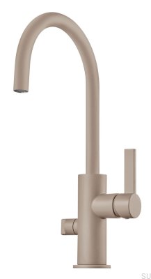 Grifo de cocina con válvula para lavavajillas ARM184 Latón Greige