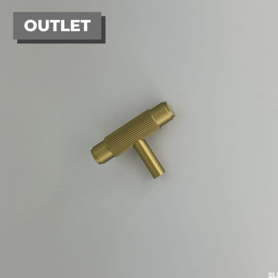 Perilla para muebles moleteada dorada T-Bar SB-XS