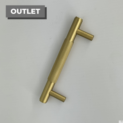 Tirador para mueble alargado SB-M 96, latón pulido, moleteado