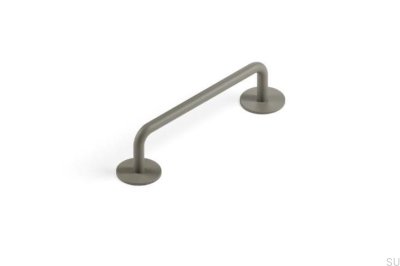 Tirador alargado para muebles Milano 96 Metal Gray