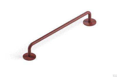 Tirador alargado para muebles Milano 160 de metal rojo