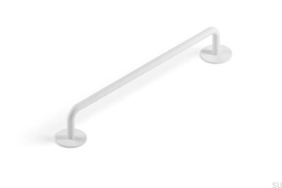 Tirador alargado para muebles Milano 160 de metal blanco mate