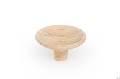 Pomo para mueble Disco 50 Madera Roble Sin Barnizar 