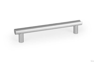 Tirador alargado para muebles de aluminio plateado Moon 160