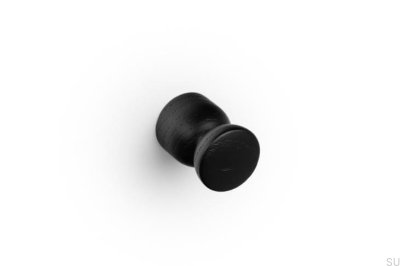 Pomo para mueble Pieza 25 Madera Negro Mate