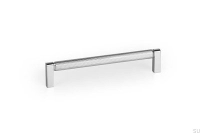 Tirador alargado para muebles Brooklyn 160 Aluminio Níquel Pulido