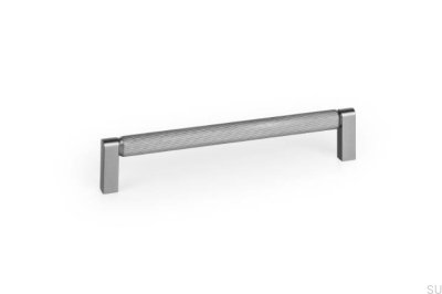 Tirador alargado para muebles Brooklyn 160 de aluminio y titanio negro