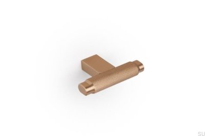 Perilla para muebles de aluminio T-Bar Brooklyn 55 en color dorado cepillado