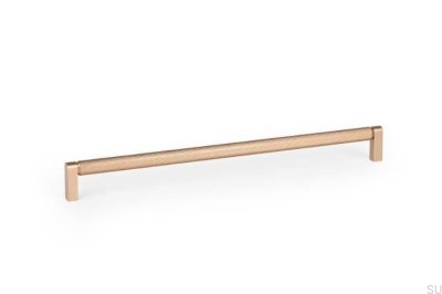 Tirador para muebles Brooklyn 320 de aluminio cepillado dorado