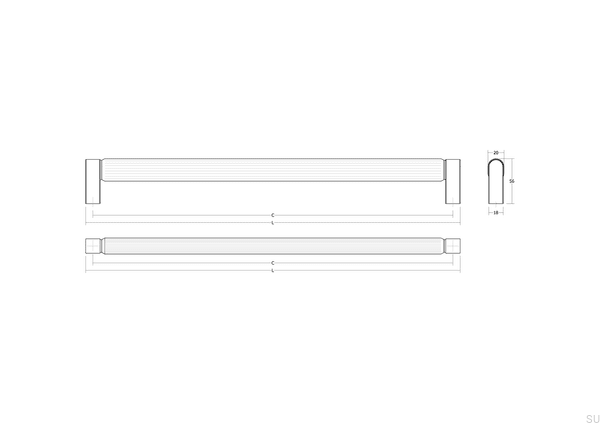 0679448L618--Uchwyt-meblowy-podłużny-dwustronny-Brooklyn-Big-448-Aluminiowy-Złoty-Szczotkowany-Cava-Viefe-Skandynawskie-Uchwyty_3