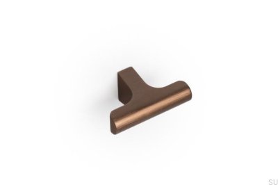 Perilla para muebles de aluminio T-Bar Hinoki 60, color marrón cepillado