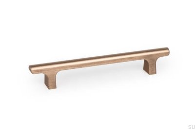 Tirador para muebles de aluminio cepillado dorado Hinoki 160 Cava