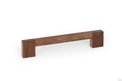 Tirador para muebles Hako 320 de madera de nogal