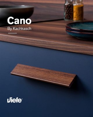 Tirador alargado para muebles de madera de nogal Cano 160
