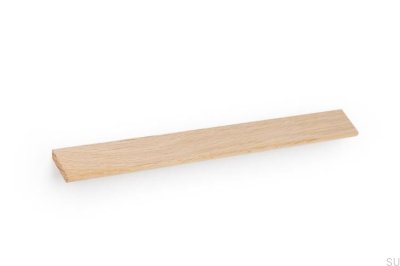 Tirador para mueble alargado Cano 320 de madera de roble sin barnizar