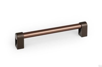 Tirador para muebles Casey 192 de aluminio marrón mate