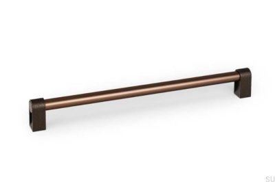 Tirador para muebles Casey 320 de aluminio marrón mate