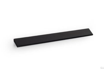 Tirador alargado para muebles Cano 1024 de madera color negro mate