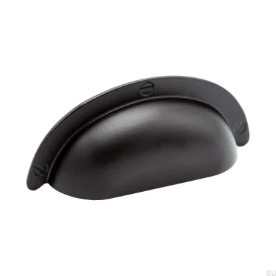 Cuenco con tirador para muebles Shell 3922 64 Metal Negro Antiguo