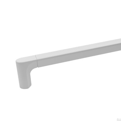 Tirador alargado para muebles Aqua 1088 de metal blanco