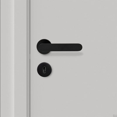 Manija de puerta Vibe Grip de aluminio negro mate