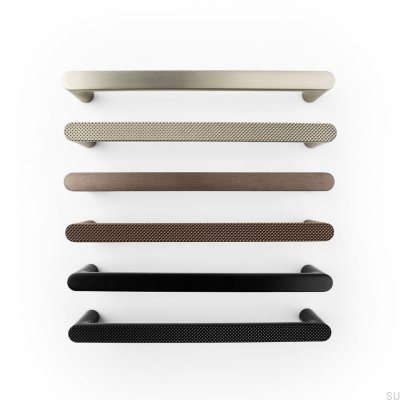 Tirador alargado para muebles Vibe Plain 160 de metal marrón oscuro