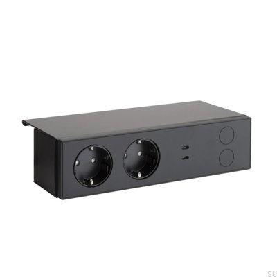 Toma de corriente Nety D-M 75 W máx. 230/24 V CC Aluminio Negro Mate